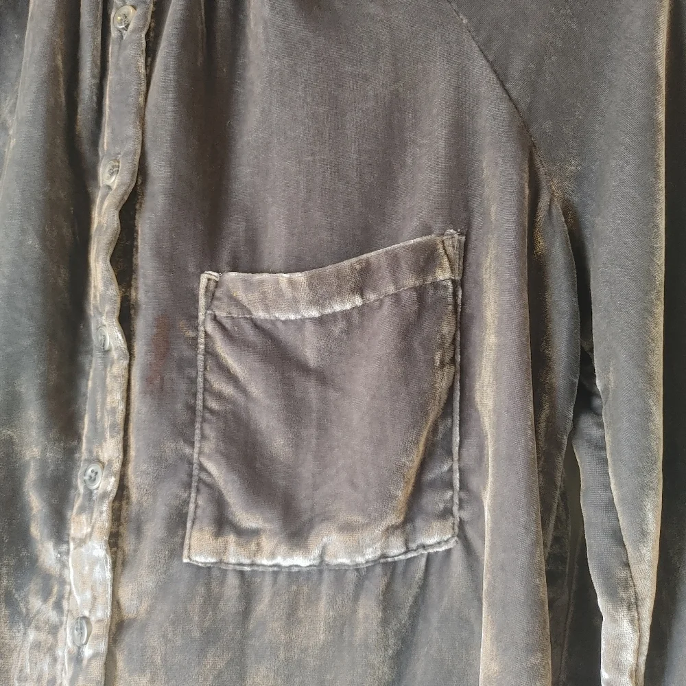 Pilcro Velvet Blouse Size XS - Picture 6 of 12